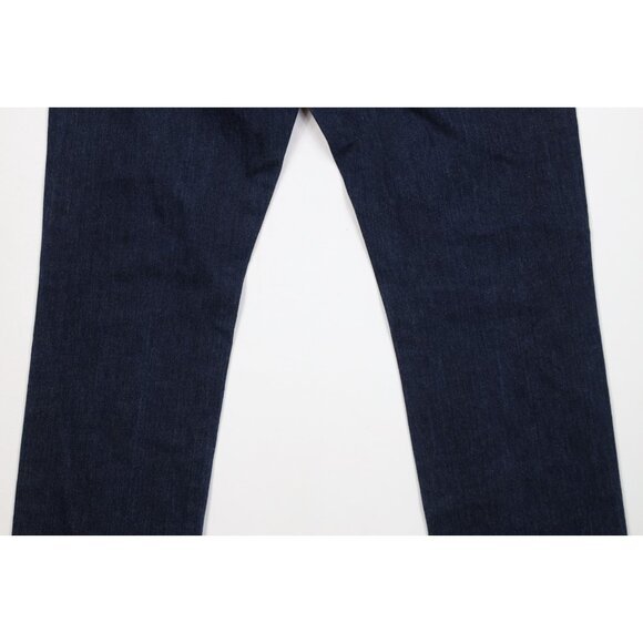 J Crew Mens 35x32 Faded The Driggs Slim Fit Straight Leg Denim Jeans Indigo Blue - Picture 9 of 10